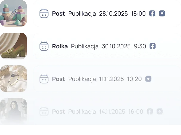 Harmonogram publikacji postów w Fider